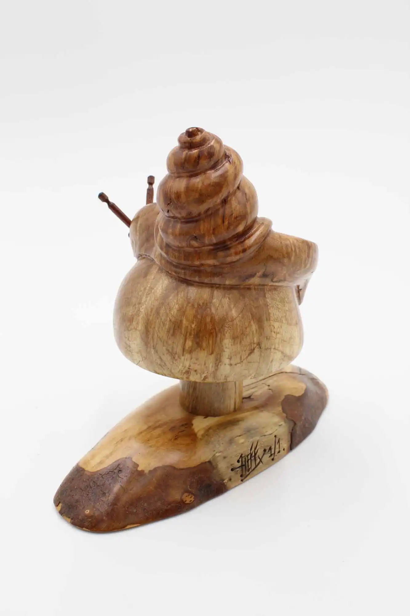 Snail woodcarving sculpture